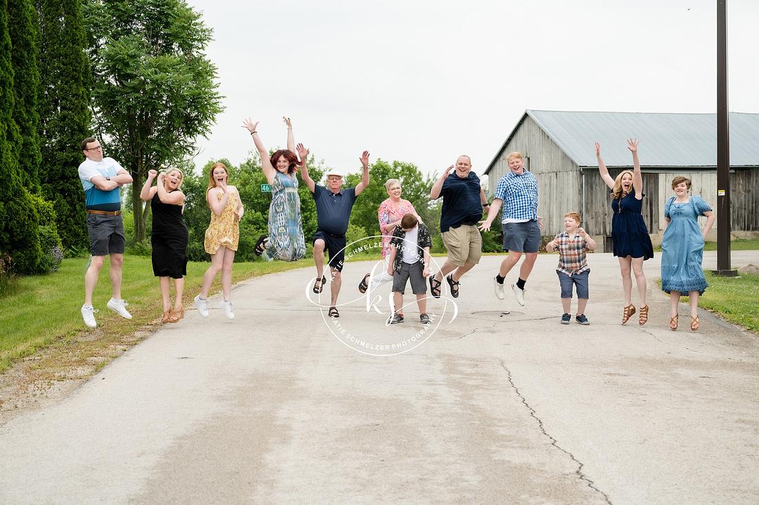 Iowa Extended Family Celebratory Session Photographed by IA Family Photographer KS Photography