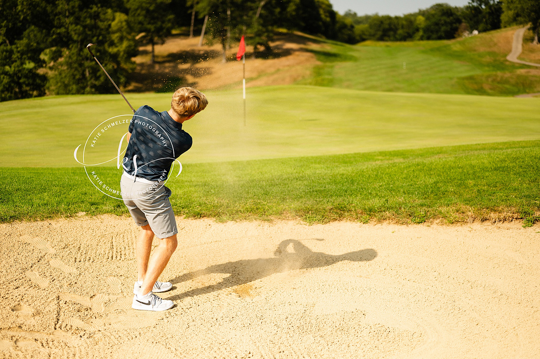 Amana Golf Course Senior Session photographed by Iowa Senior Photographer KS Photography