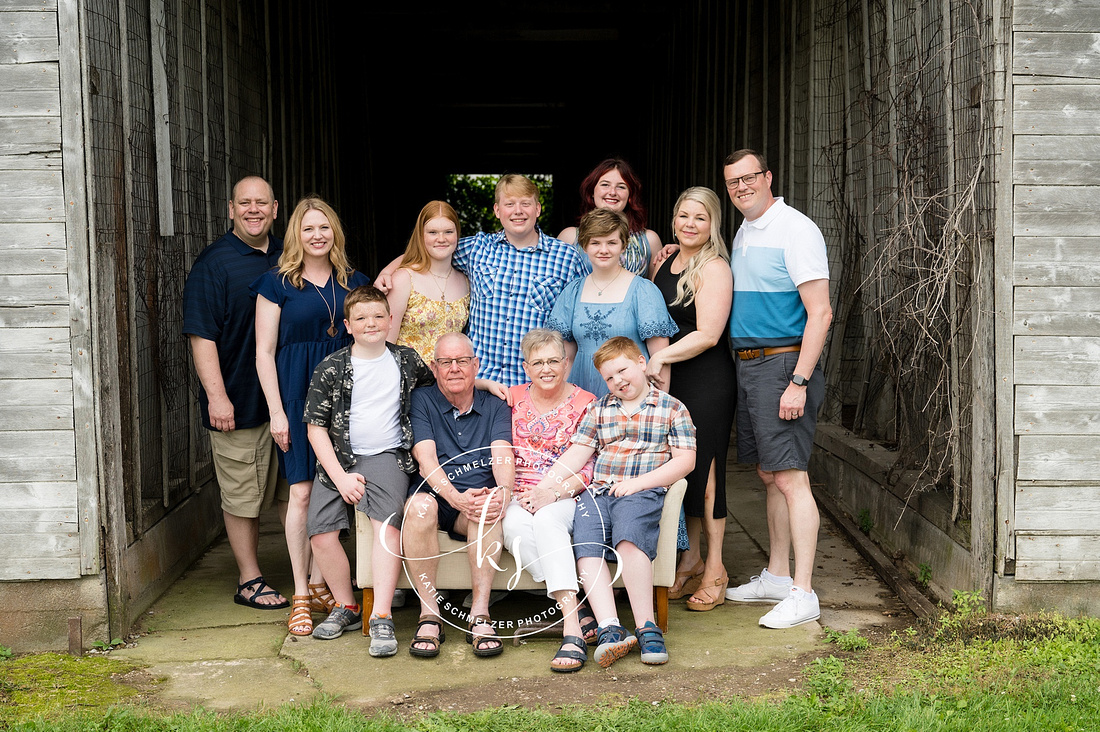 Iowa Extended Family Celebratory Session Photographed by IA Family Photographer KS Photography