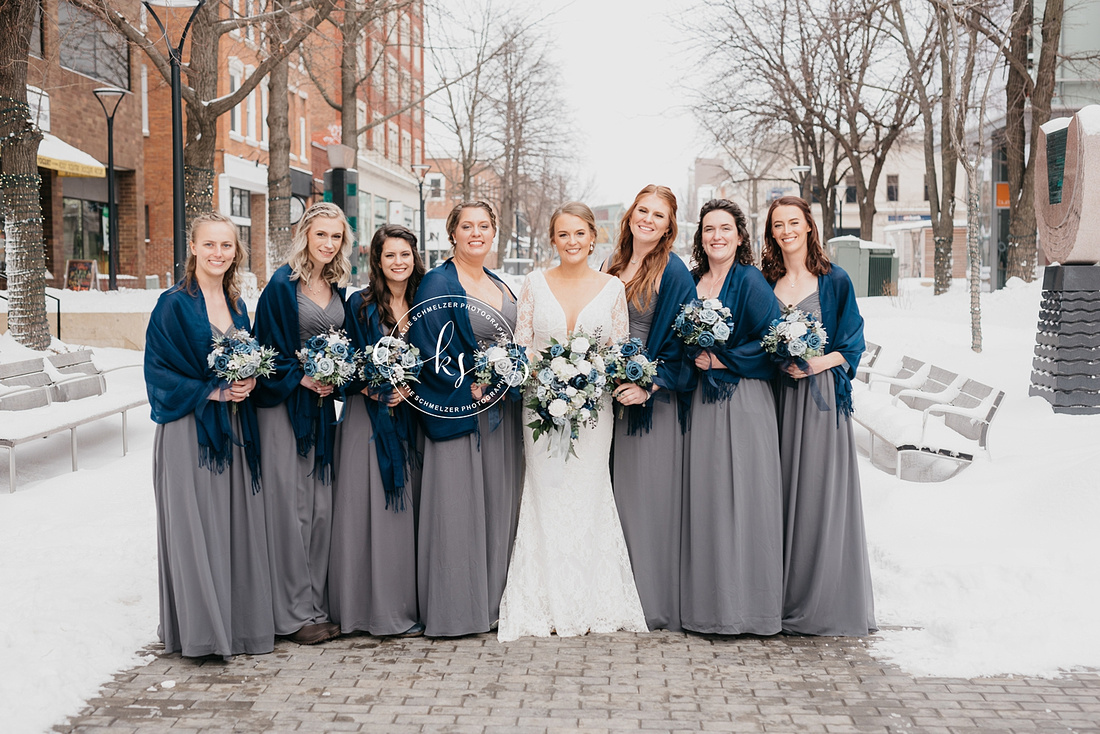 Iowa Winter Wedding photographed by IA Wedding Photographer KS Photography