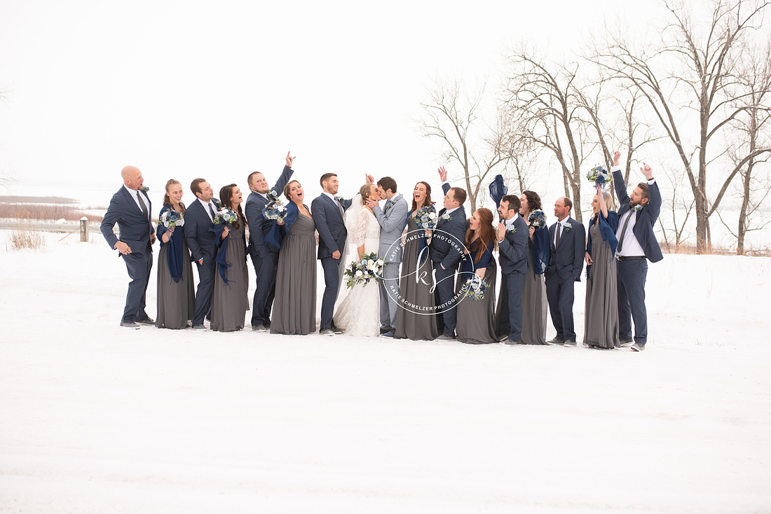 Iowa Winter Wedding photographed by IA Wedding Photographer KS Photography