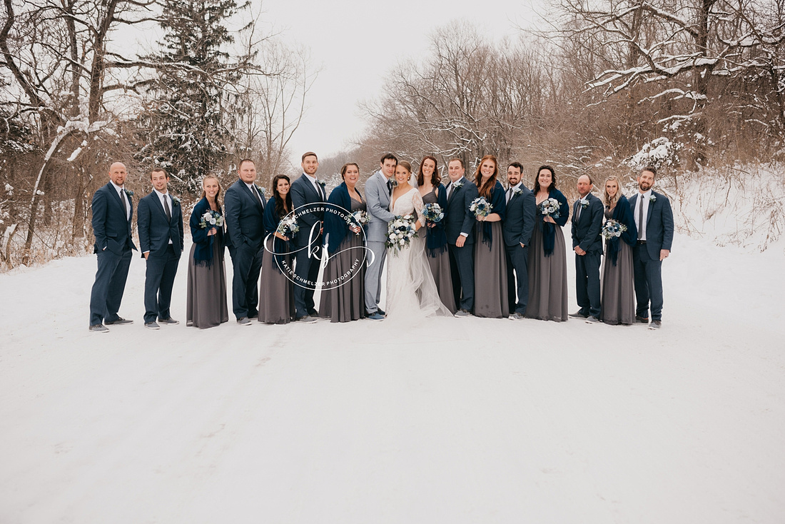 Iowa Winter Wedding photographed by IA Wedding Photographer KS Photography