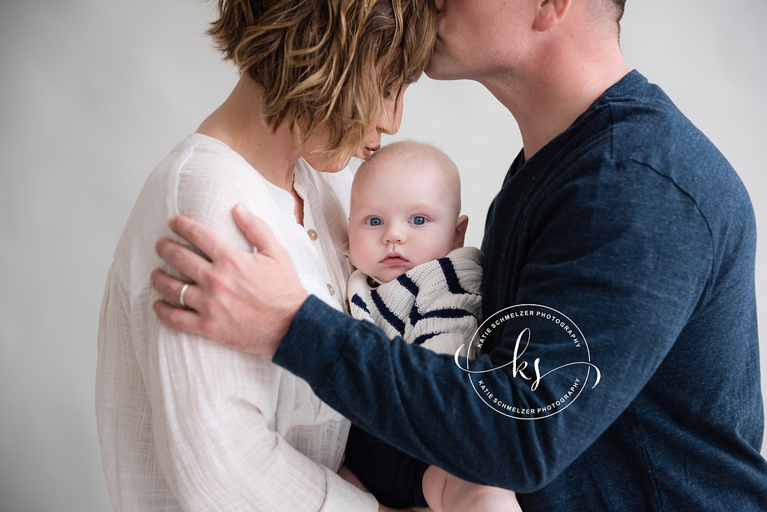 Iowa Newborn baby boy 6 month Milestone Portraits 