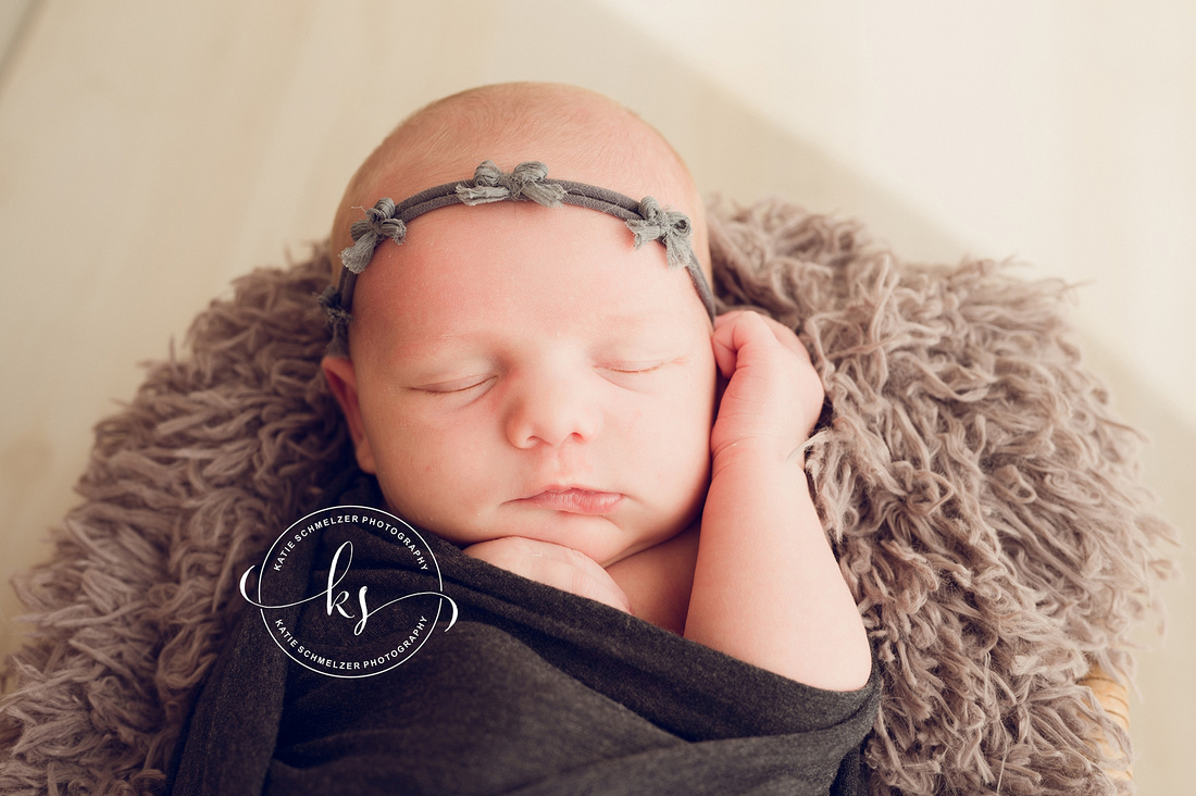 Sleepy IA Baby Girl Newborn Session photographed by Iowa newborn Photographer KS Photography