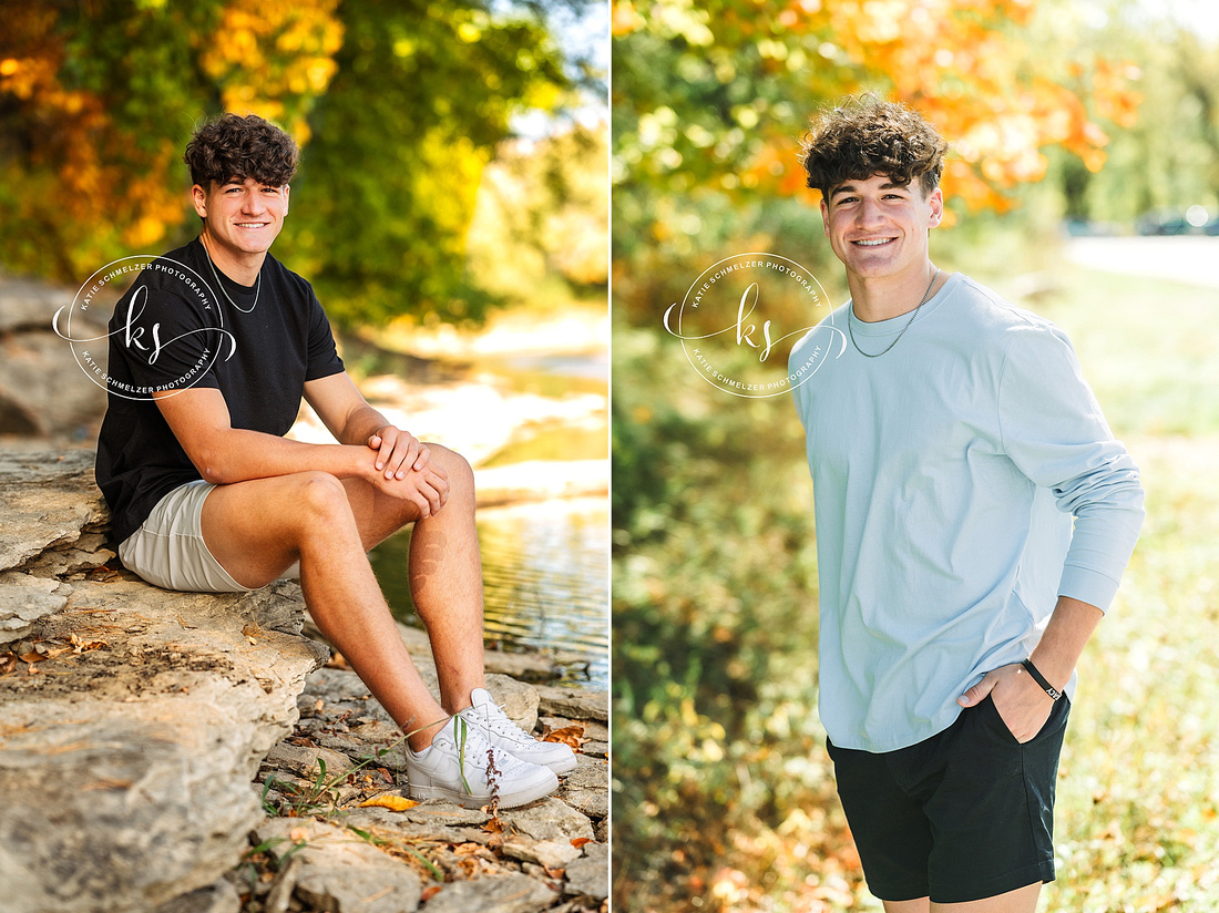 High School Football Athlete Senior Session photographed by Iowa Senior Photographer KS Photography 