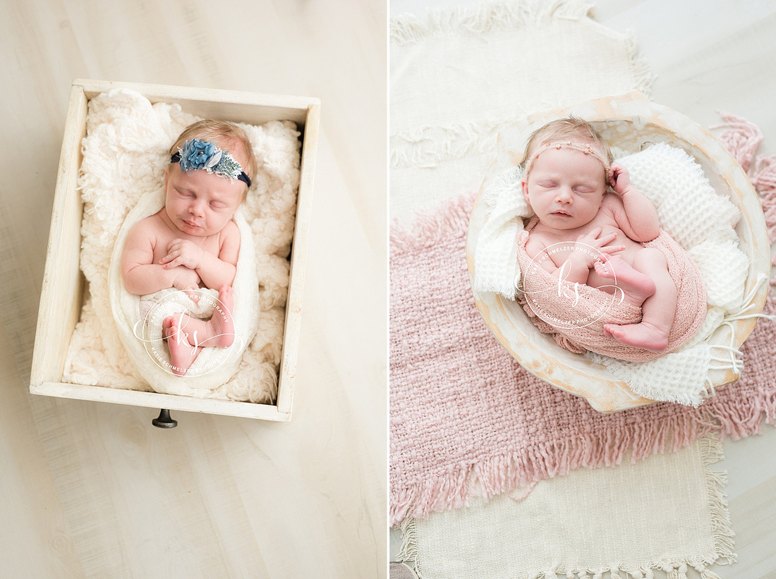 IA Baby girl Newborn Session photographed by Iowa Newborn Photographer KS Photography