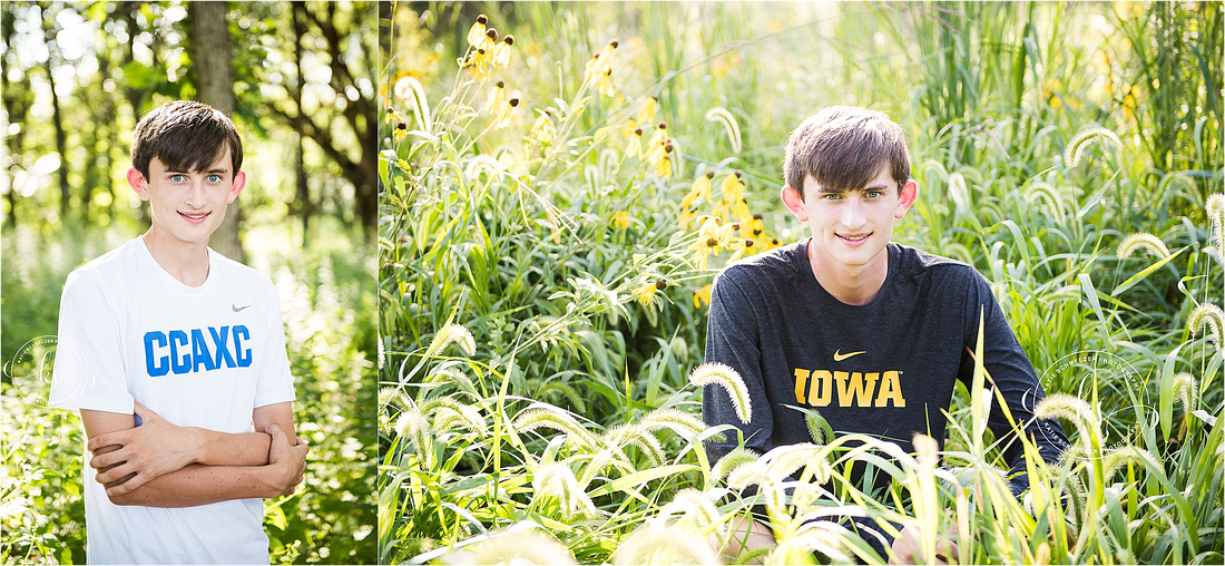 Iowa Senior portraits with high school athlete and KS Photography