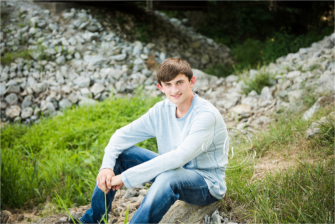 Iowa Senior portraits with high school athlete and KS Photography