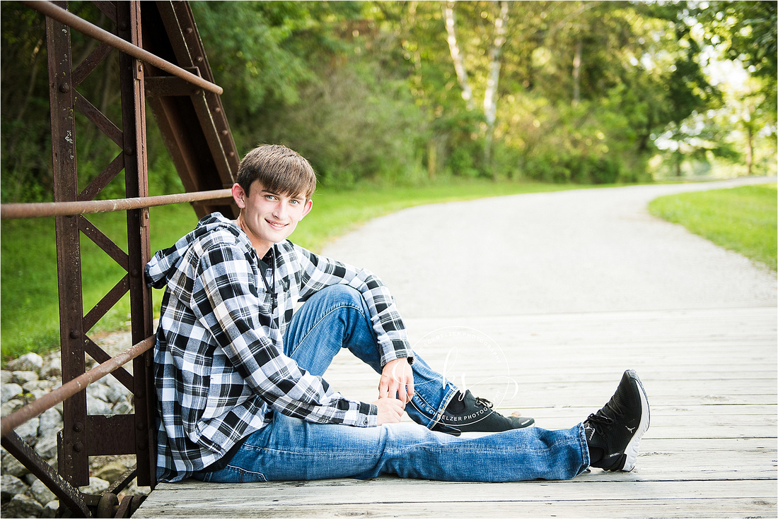 Iowa Senior portraits with high school athlete and KS Photography