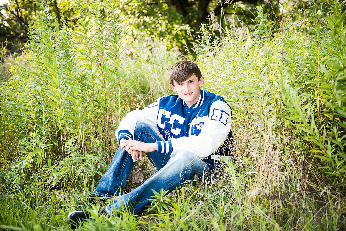 Iowa Senior portraits with high school athlete and KS Photography