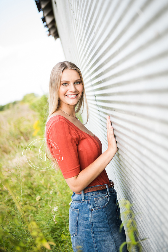 Amana Towns senior portraits by Iowa senior portrait photographer KS Photography