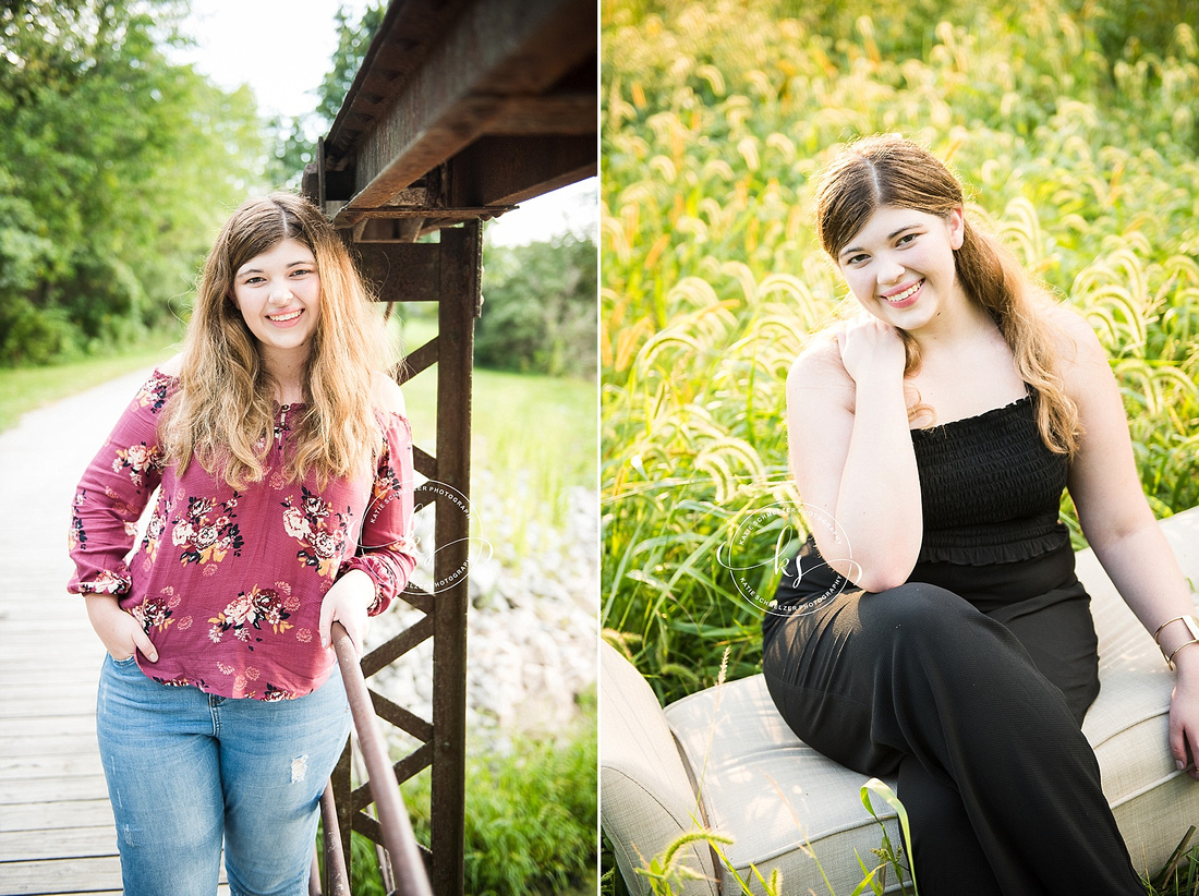 Senior portraits in Oxford and Amana with Tiffin IA Senior portrait photographer KS Photography