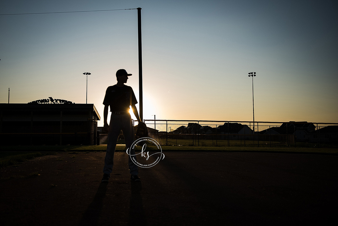 Baseball inspired Senior portraits with KS Photography, Iowa Senior Portrait photographer