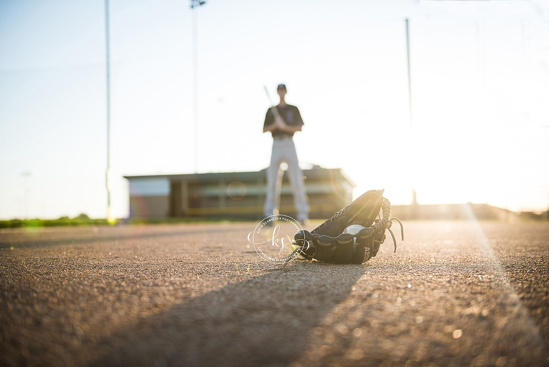 Baseball inspired Senior portraits with KS Photography, Iowa Senior Portrait photographer