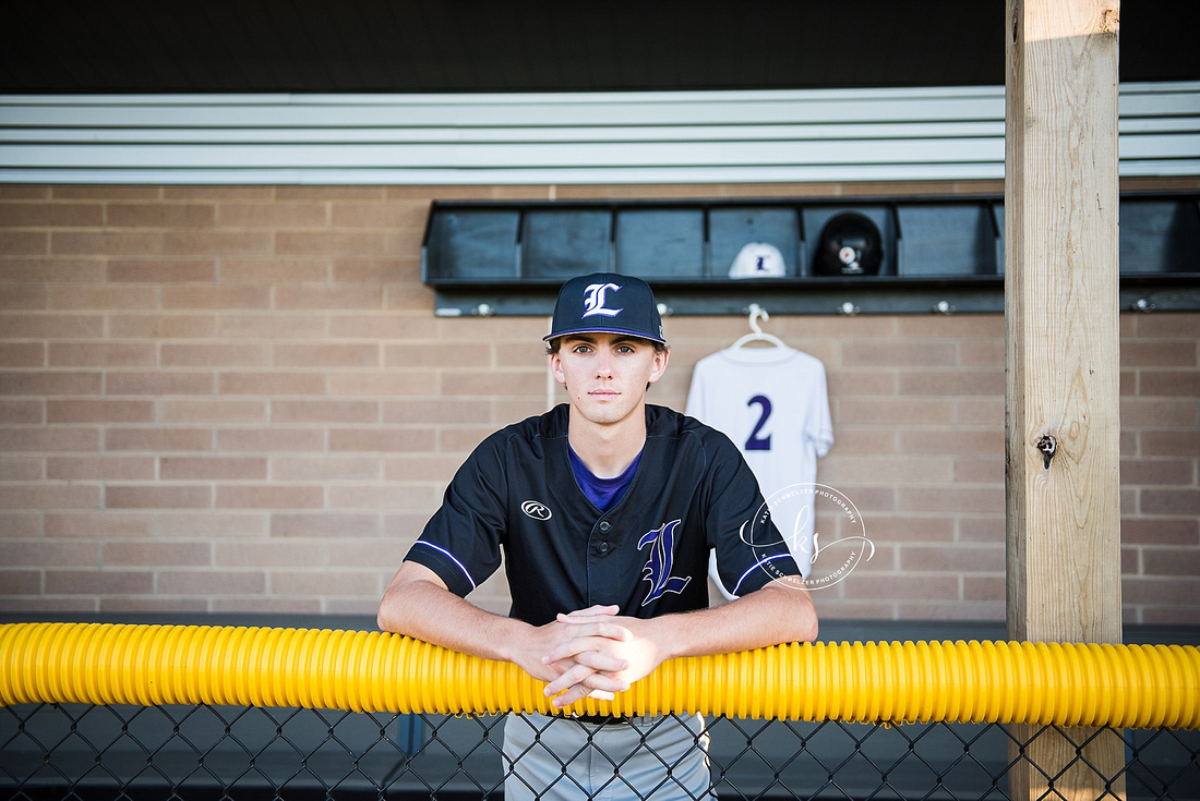 Baseball inspired Senior portraits with KS Photography, Iowa Senior Portrait photographer