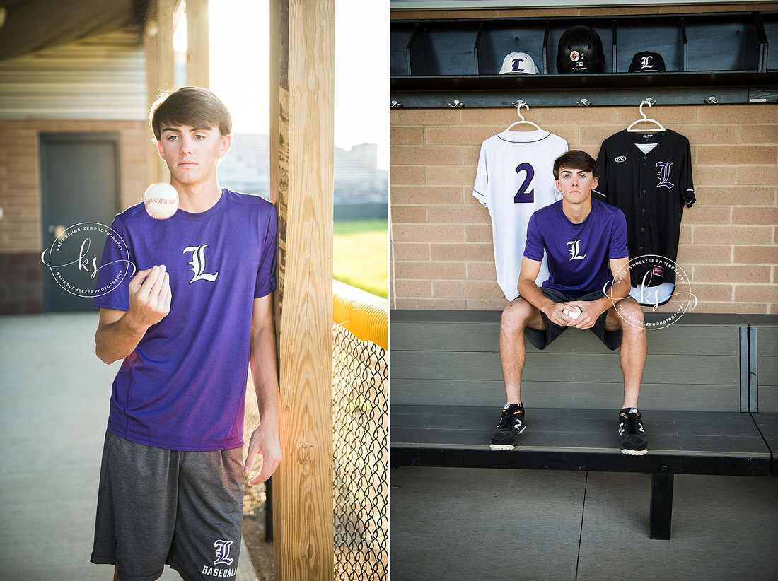 Baseball inspired Senior portraits with KS Photography, Iowa Senior Portrait photographer