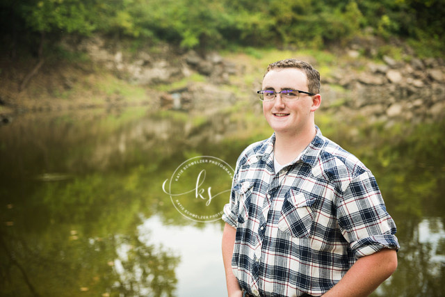 Riverfront senior portrait session in Tiffin, IA with KS Photography