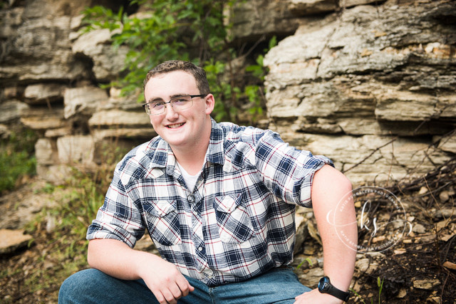 Riverfront senior portrait session in Tiffin, IA with KS Photography