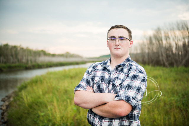 Riverfront senior portrait session in Tiffin, IA with KS Photography