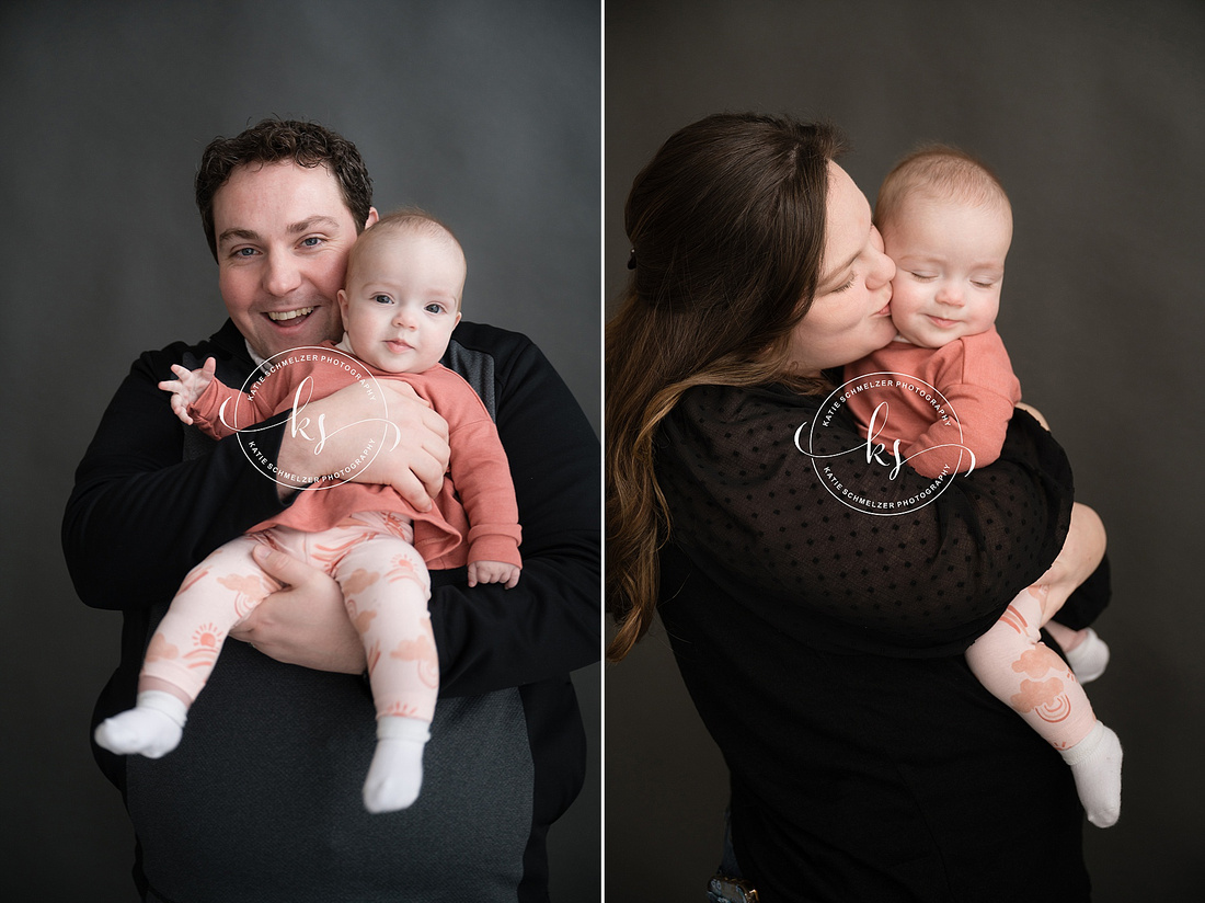 Six Month Milestone Photos photographed by Iowa Newborn photographer KS Photography