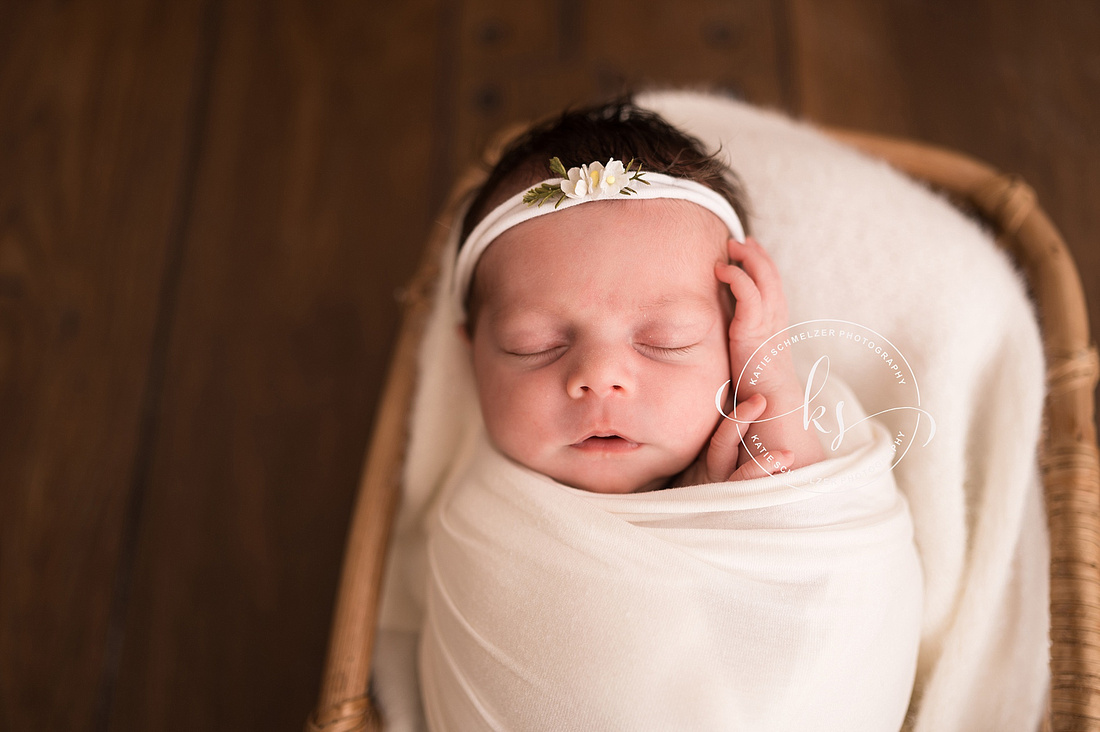 Winter Newborn Portraits photographed by Iowa Newborn Photographer KS Photography