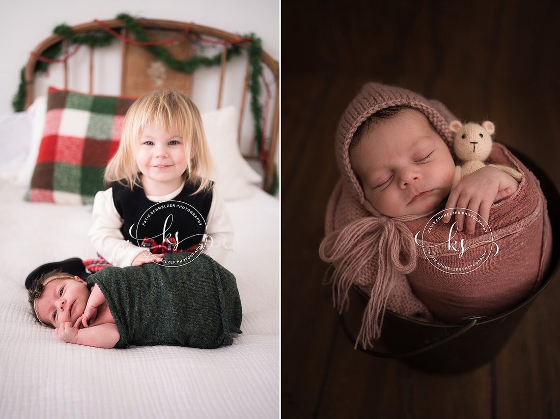 Winter Newborn Portraits photographed by Iowa Newborn Photographer KS Photography
