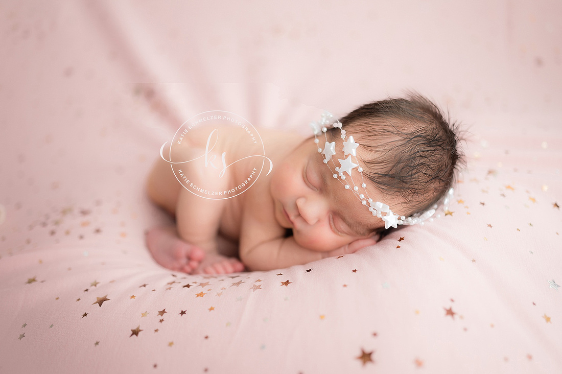 Newborn Girl Studio Session photographed by Iowa Newborn Photographer KS Photography