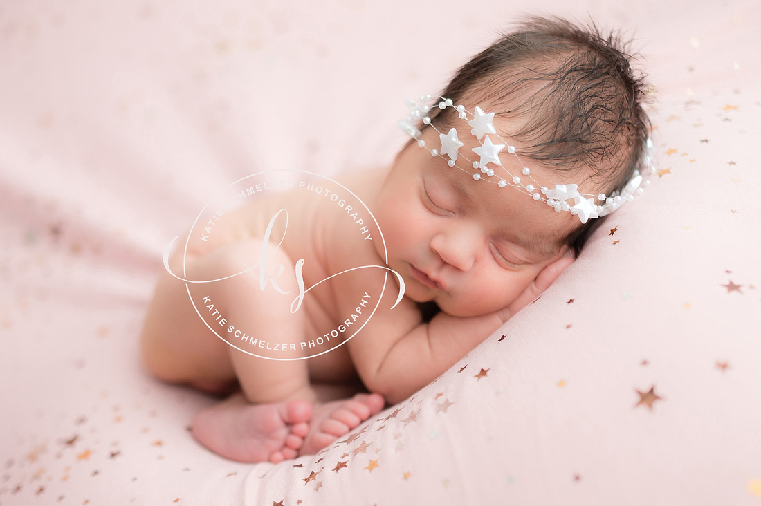 Newborn Girl Studio Session photographed by Iowa Newborn Photographer KS Photography