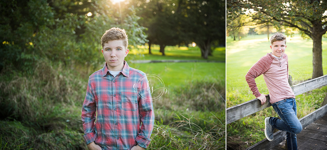 Senior portraits on local Tiffin, Iowa golf course with KS Photography