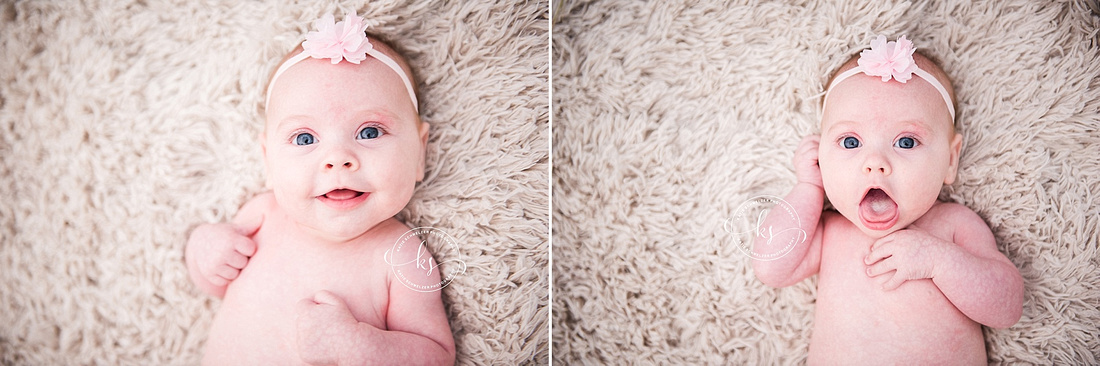 Iowa family portraits with family dogs and baby girl by Tiffin IA family photographer KS Photography