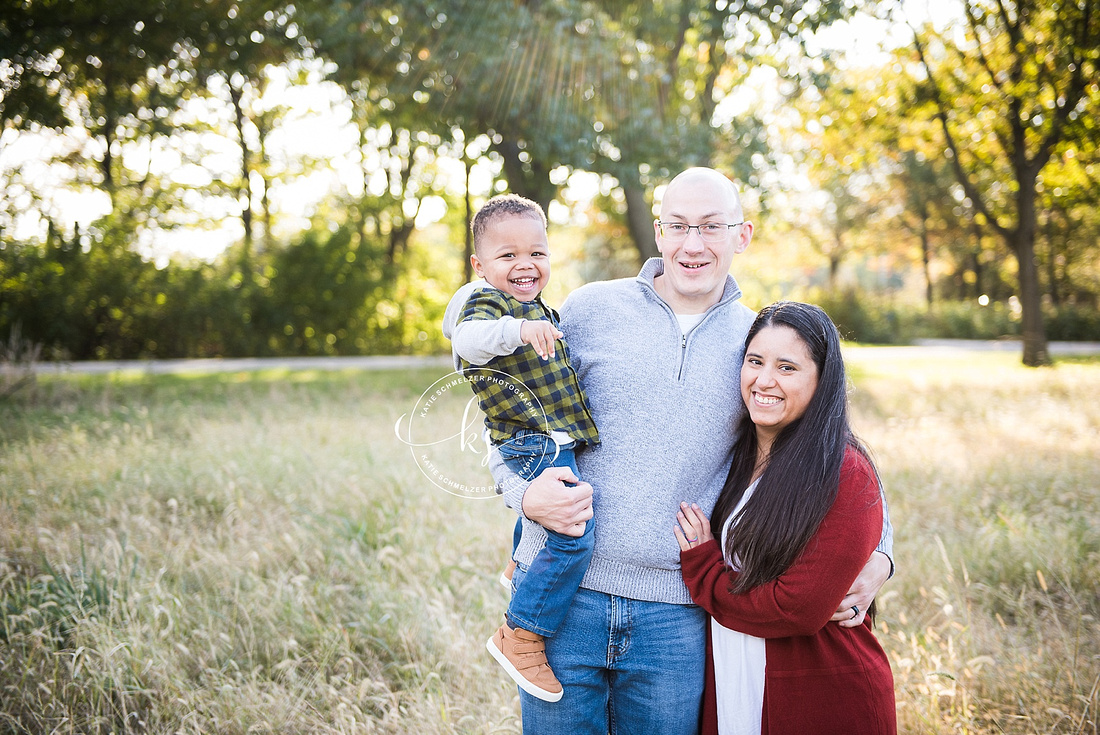 Iowa family portraits during morning sunrise by IA family photographer KS Photography