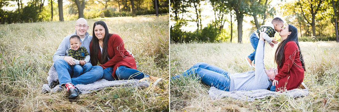 Iowa family portraits during morning sunrise by IA family photographer KS Photography