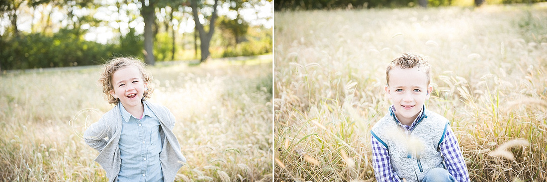 Iowa family portraits during morning sunrise by IA family photographer KS Photography