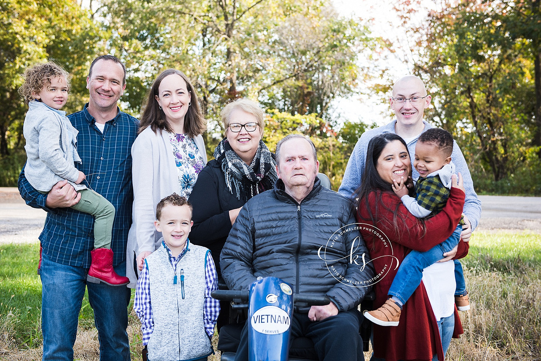 Iowa family portraits during morning sunrise by IA family photographer KS Photography