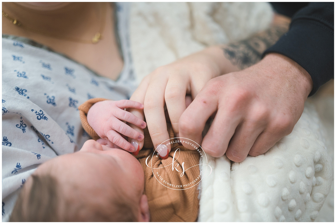 Fresh 48 Newborn Portraits photographed by Iowa Newborn Photographer KS Photography 