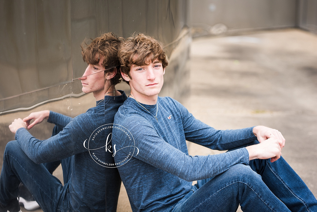 Senior portraits with high school athlete and KS Photography in Tiffin, IA 