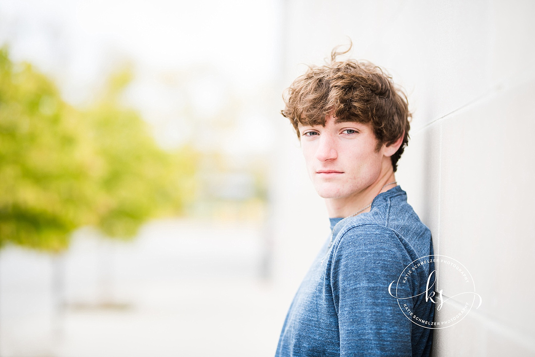 Senior portraits with high school athlete and KS Photography in Tiffin, IA 