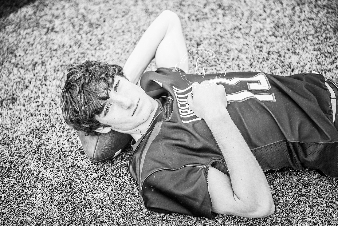 Senior portraits with high school athlete and KS Photography in Tiffin, IA 