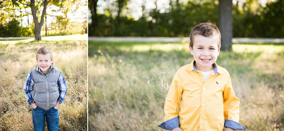 Iowa City family portraits in the fall with Tiffin IA family photographer KS Photography