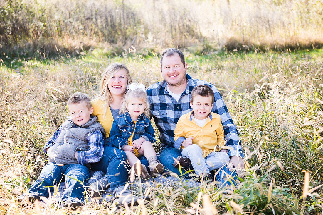 Iowa City family portraits in the fall with Tiffin IA family photographer KS Photography