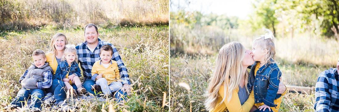 Iowa City family portraits in the fall with Tiffin IA family photographer KS Photography