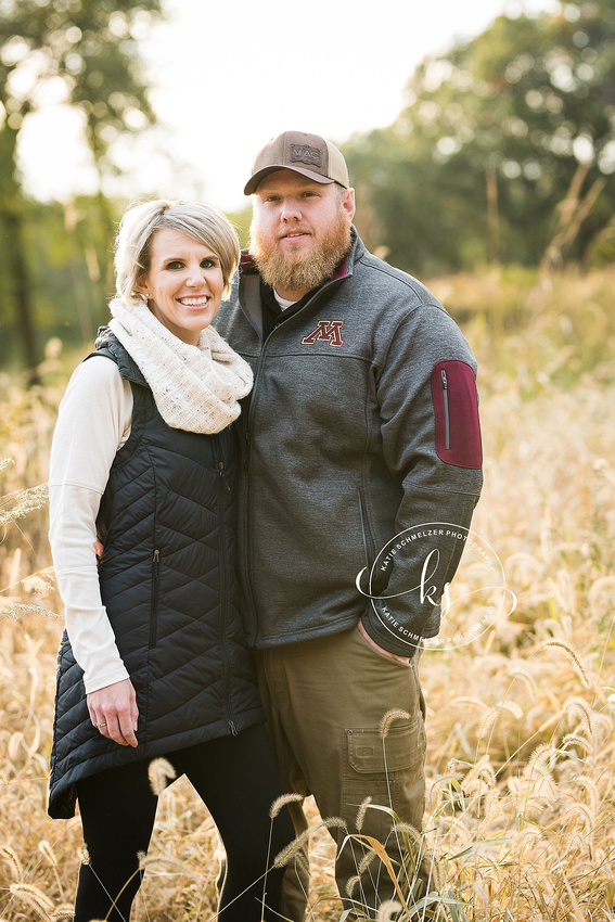 Tiffin Iowa family portrait session with two young boys in the fall with KS Photography