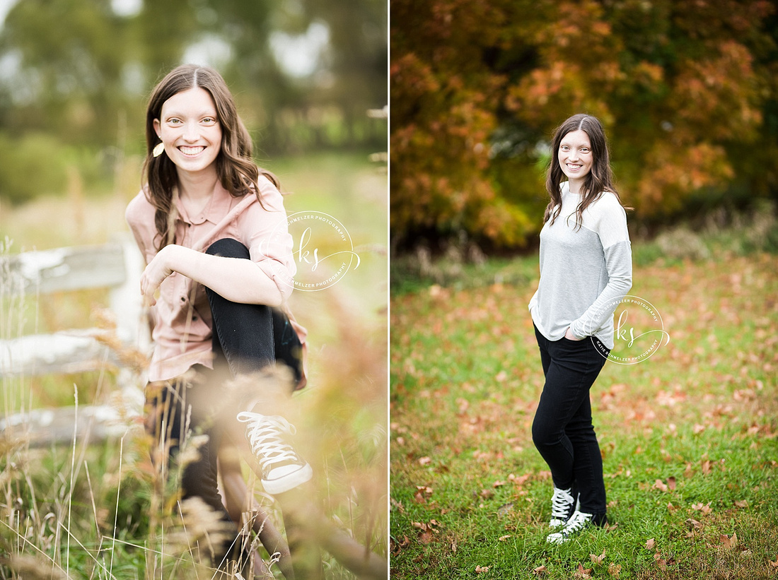 Fall Iowa senior portraits in Tiffin IA with KS Photography