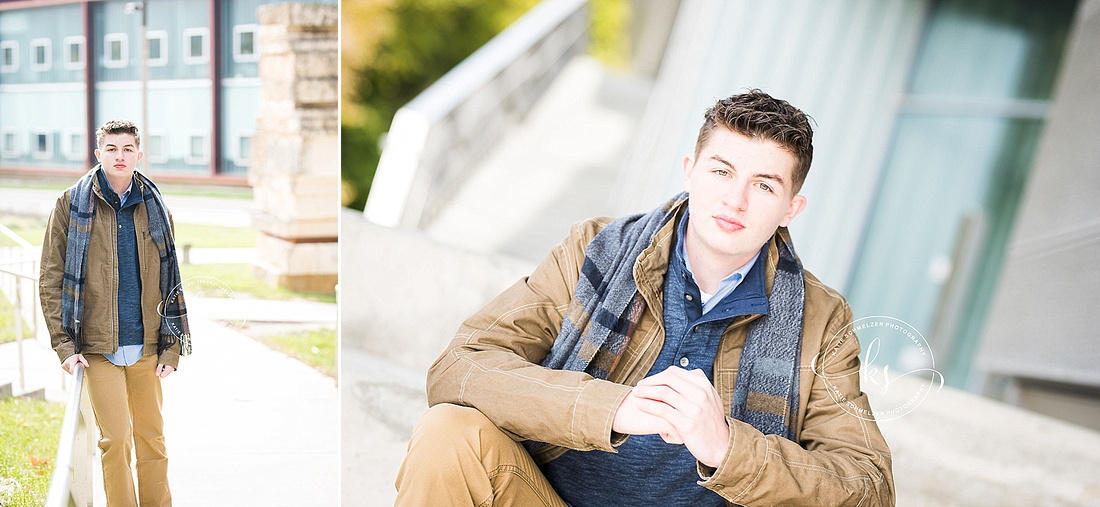 Iowa City senior portraits in the fall with Iowa senior portrait photographer KS Photography