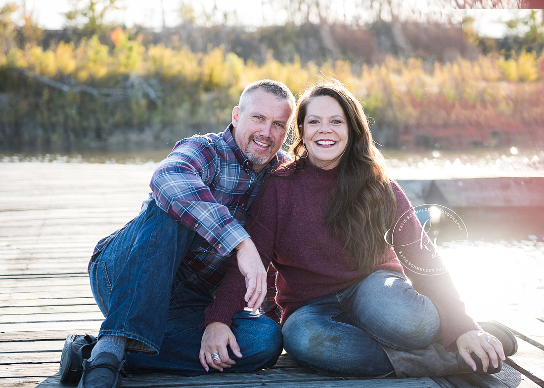 Iowa family portraits with KS Photography along Iowa marina and rock quarry 