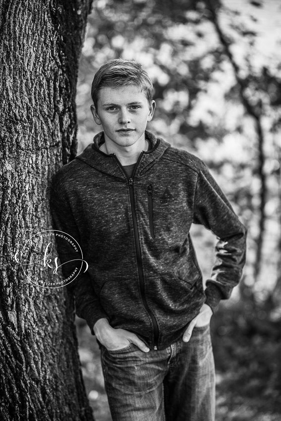 Iowa senior portraits with high school athlete by KS Photography