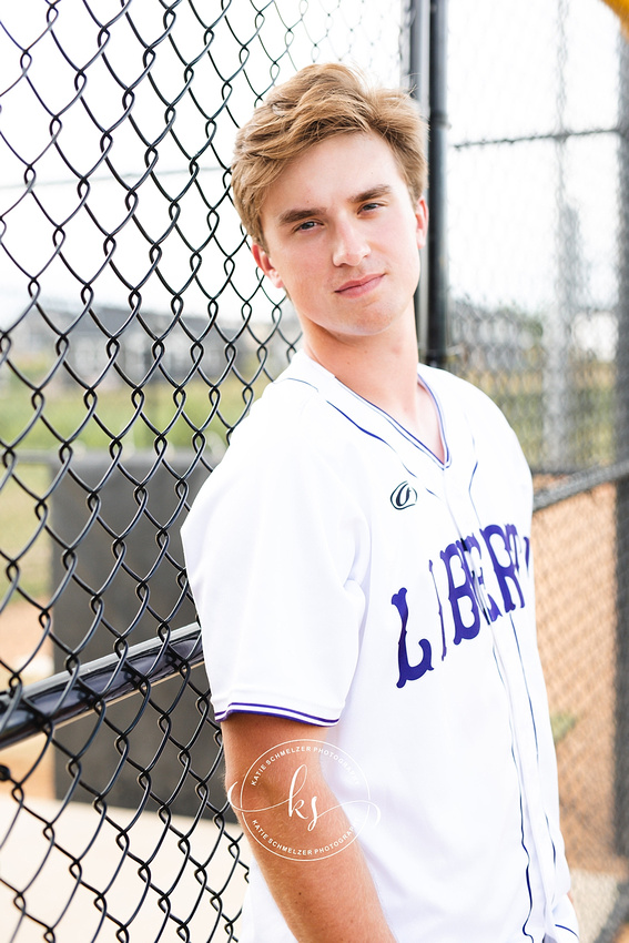 Iowa City Senior Session of high school baseball player photographed by KS Photography