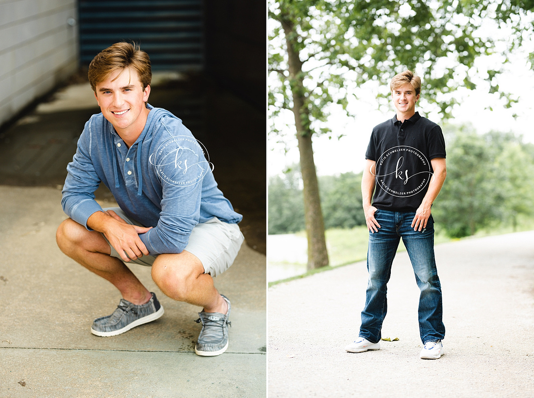 Iowa City Senior Session of high school baseball player photographed by KS Photography