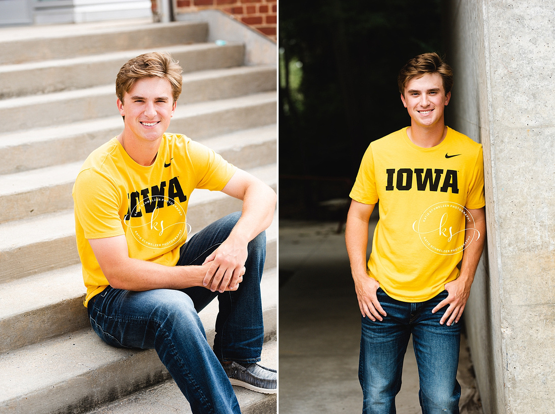 Iowa City Senior Session of high school baseball player photographed by KS Photography