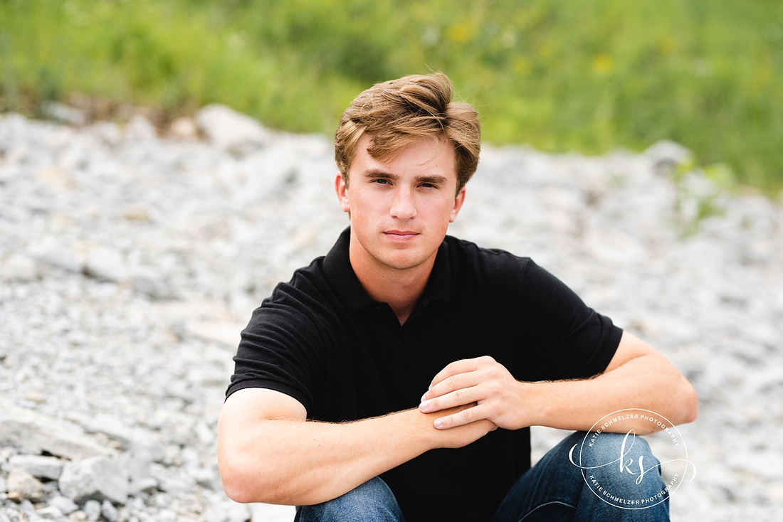 Iowa City Senior Session of high school baseball player photographed by KS Photography